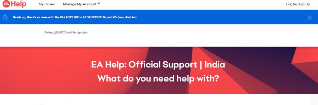 How To Fix EA FC 24 Unable To Use Evolved Player Issue 3 Contact EA Support to Fix EA FC 24 Unable to Use Evolved Player Issue