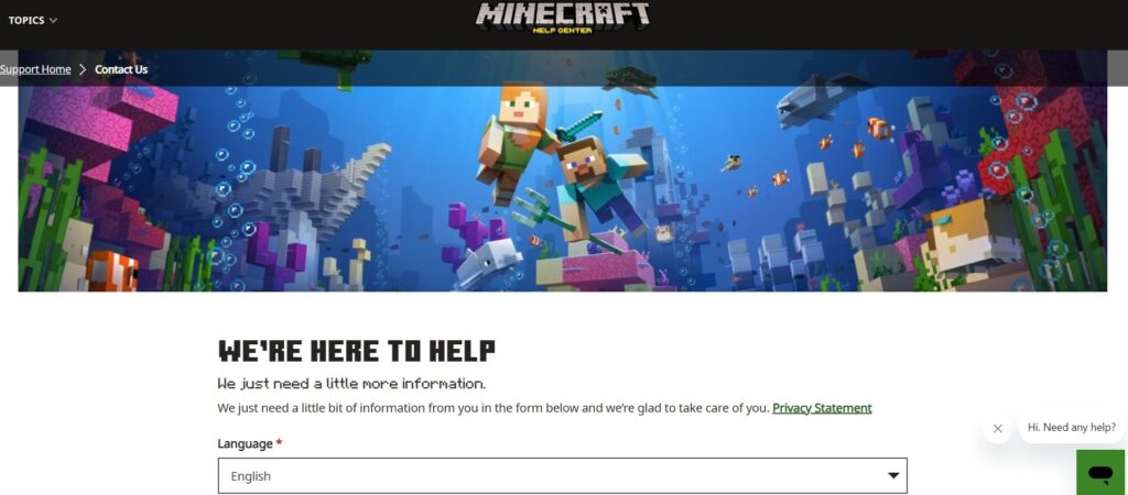 How To Fix Minecraft Something Went Wrong In The Login Process 4 Contact Minecraft Support to Fix Minecraft something went wrong in the login process