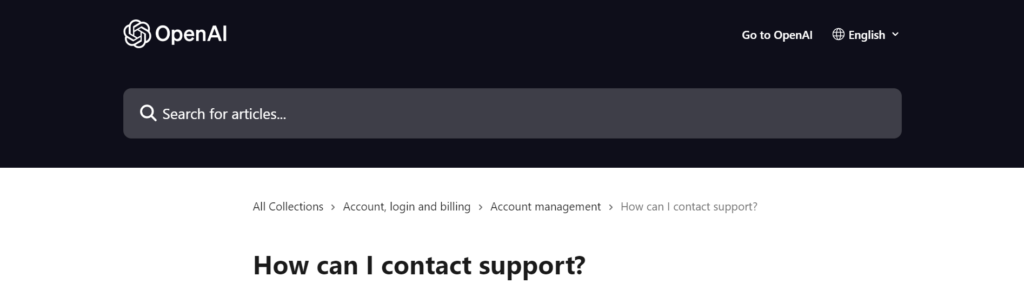 How To Fix "Not Authorized For Account" On ChatGPT When Trying To Verify Domain 3 Contact OpenAI Support To Fix Not Authorized For Account When Trying To Verify Domain On ChatGPT