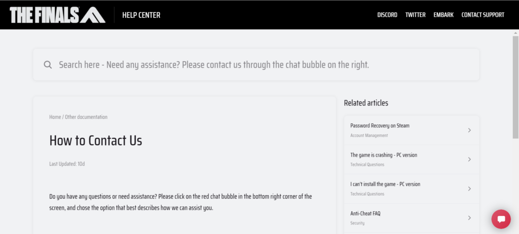 How To Fix The Finals Matchmaking Canceled By Party Member Error 4 Contact The Finals Support To Fix Matchmaking Canceled By Party Member Error