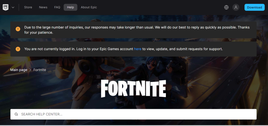 How To Fix Fortnite Looping Audio, Missing Settings Issue 3 Contact the support team of Fortnite to fix Looping Audio Missing Settings Issue