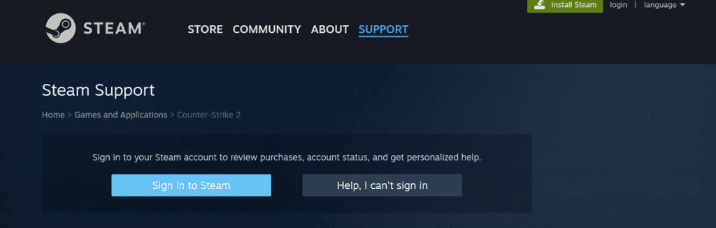 Counter strike 2 official support 1