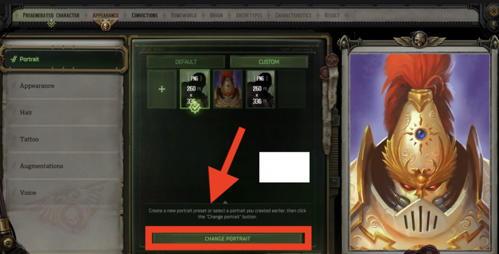 How To Fix Warhammer 40000 Rogue Trader Custom Portraits Not Working 3 Custom Portrait Mod Installation