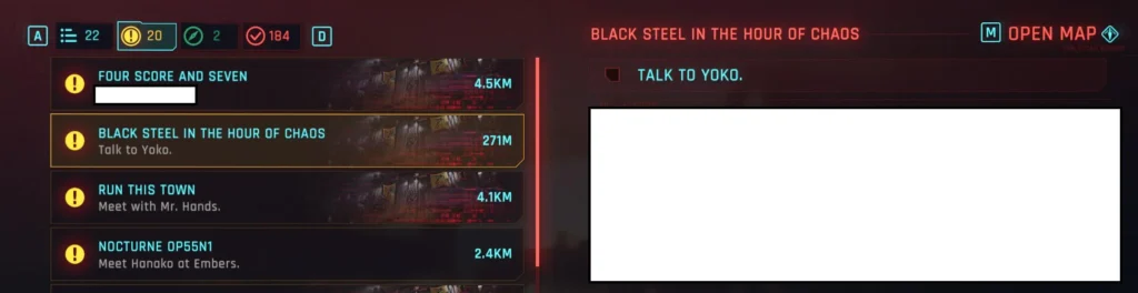 How To Fix Cyberpunk 2077 Black Steel In The Hour Of Chaos Bug 2 Cyberpunk 2077 Black Steel In The Hour Of Chaos Bug
