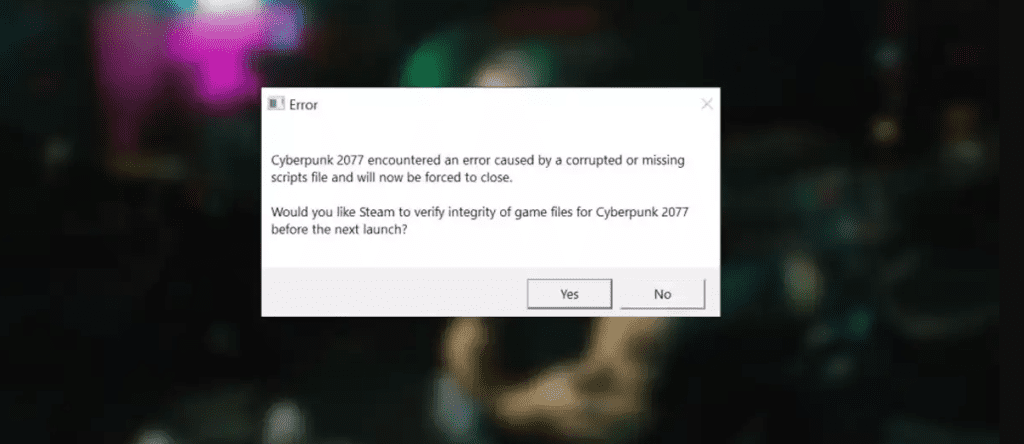 How to Fix Cyberpunk 2077 Encountered An Error Caused By Corrupted Or Missing Scripts File 1 Cyberpunk 2077 Encountered An Error Caused By Corrupted Or Missing Scripts File