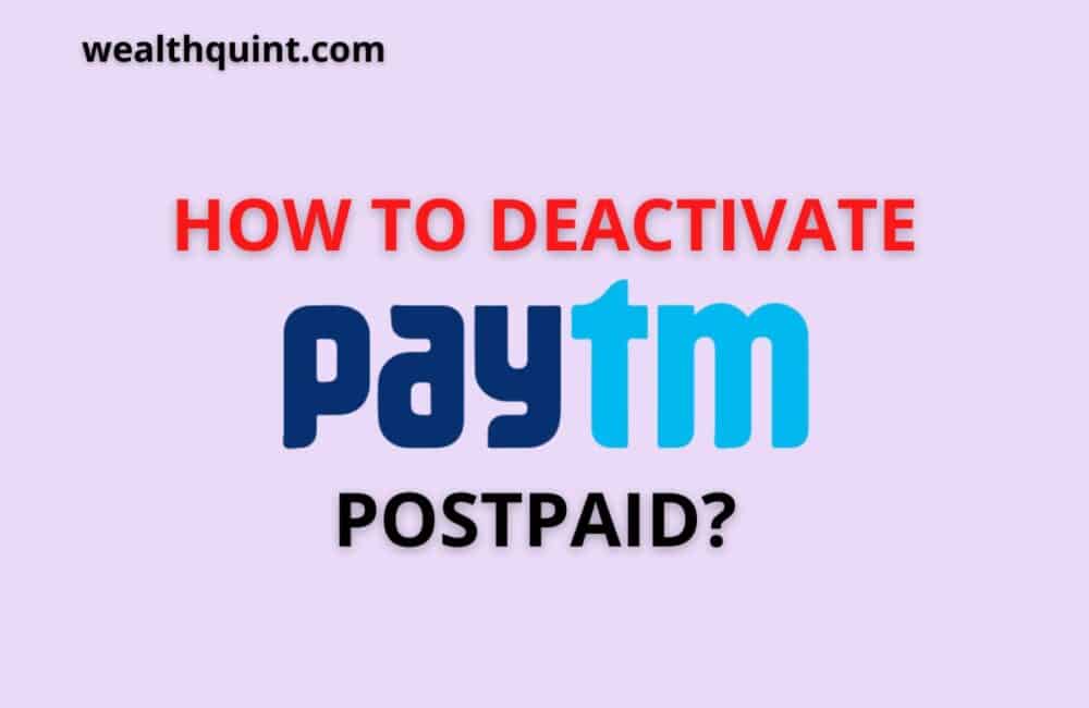 Deactivate Paytm Postpaid