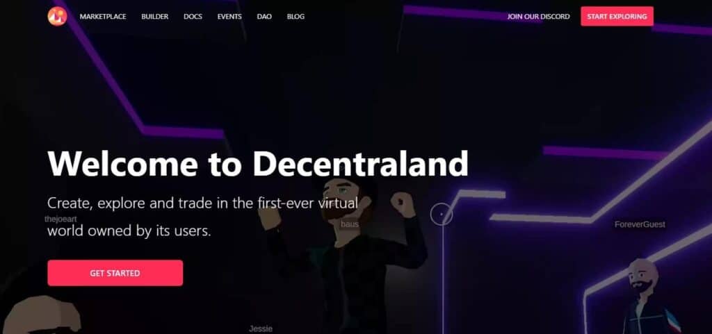 22 Best NFT Metaverse Games 4 Decentraland 3