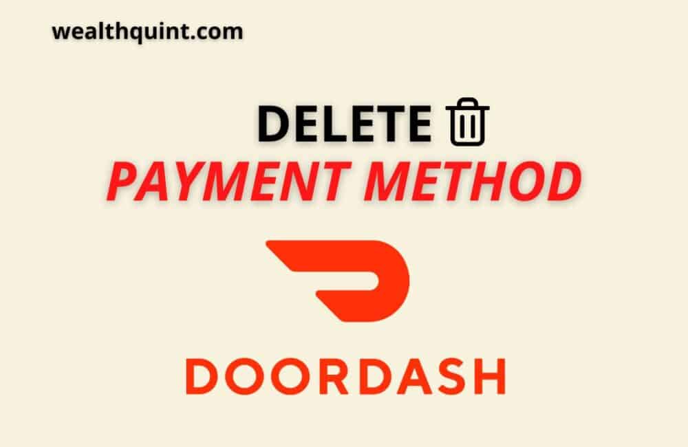 Delete Payment method Doordash