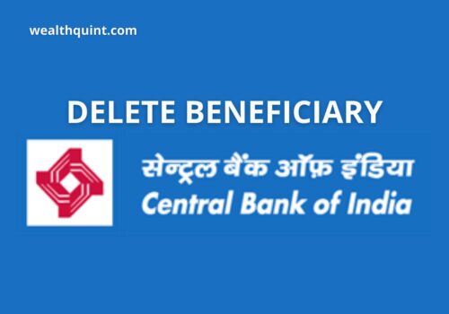 Delete beneficiary in central bank of india