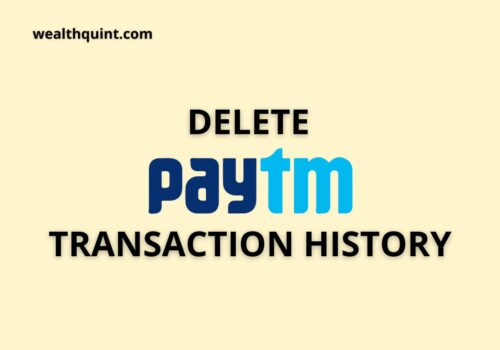 Delete paytm transaction history