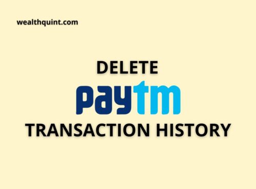 Delete paytm transaction history