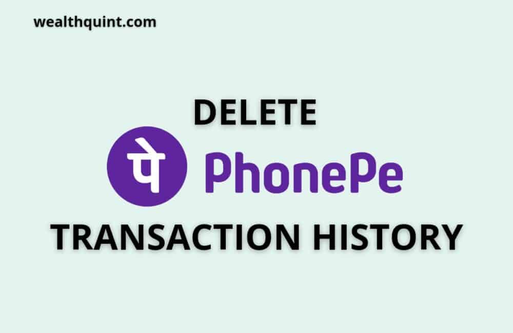 Delete phonpe transaction history