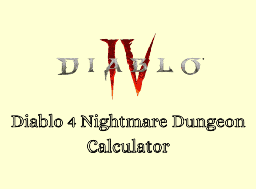Diablo 4 Nightmare Dungeon Calculator