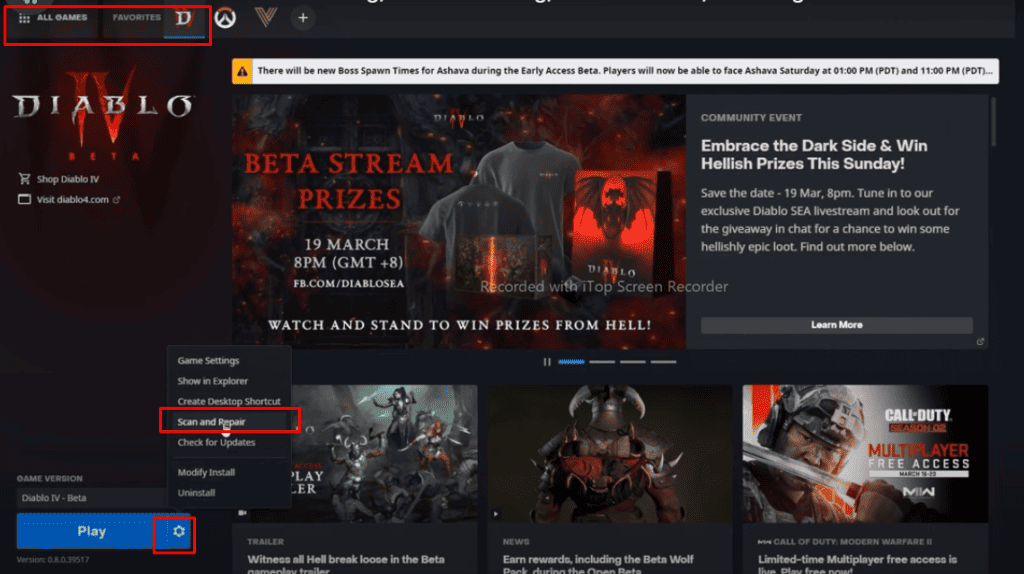 How To Fix "Your Account Is Currently Locked Error Code 395002" on Diablo 4 3 Diablo 4 Your Account Is Currently Locked Error Code 395002 scan and repair