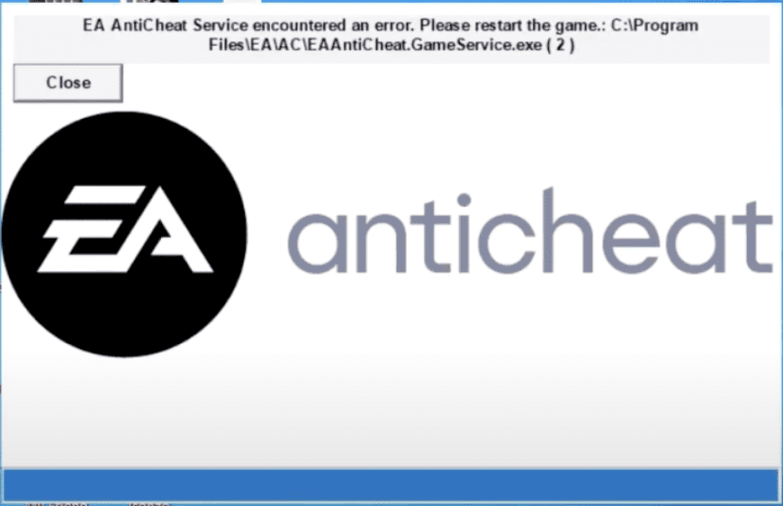 How to Fix EA AntiCheat Service Encountered an Error in FIFA 23 2 EA AntiCheat Service Encountered an Error, Please restart the game FIFA 23