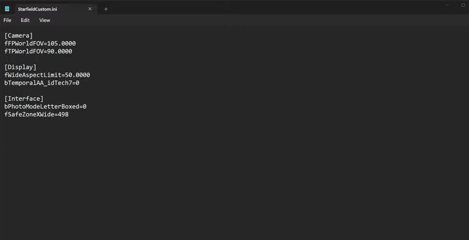 How To Fix Starfield Photo Mode Not Working 2 Edit INI File for Photo Mode Not Working
