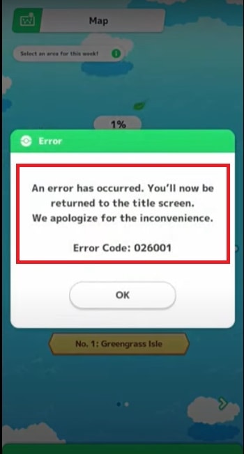How To Fix "Error Code 026001" On Pokemon Sleep 2 Error Code 026001