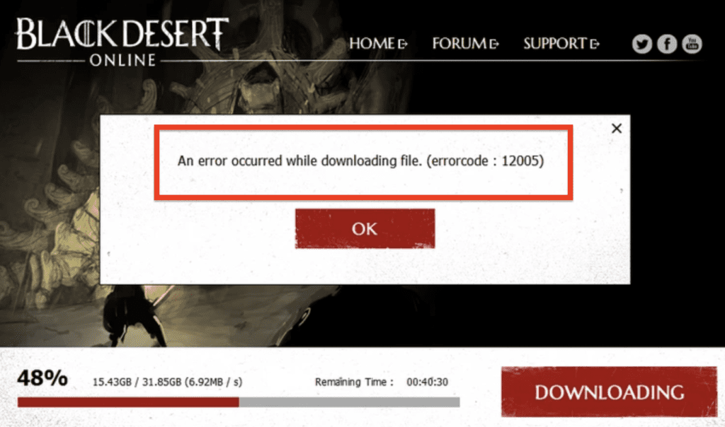 How to Fix "Error Code 12005" on Black Desert Online 1 Error Code 12005 on Black Desert Online