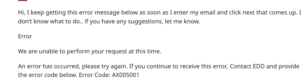 How to Fix "Error Code AX005001" on EDD 1 Error Code AX005001 on EDD