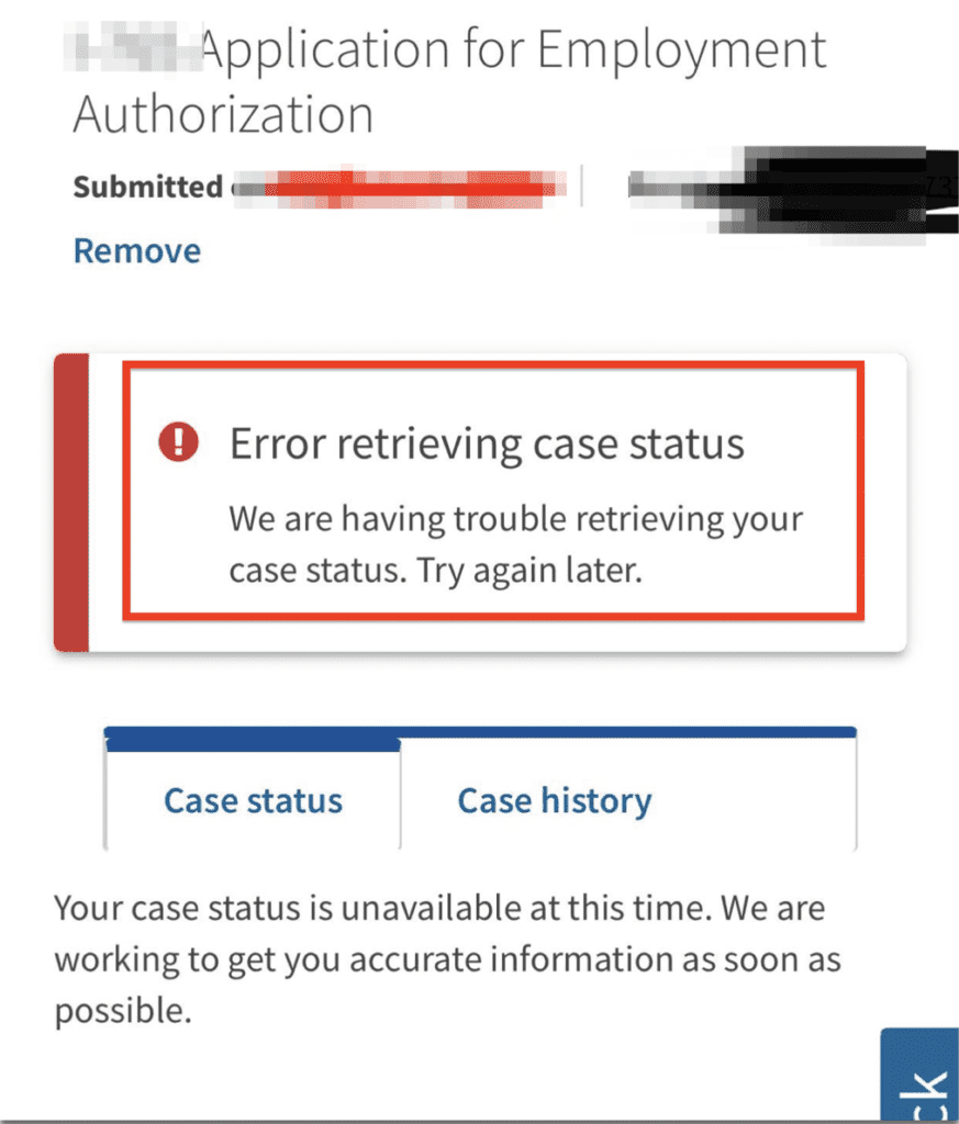 How to Fix "Error Retrieving Case Status We Are Having Trouble Retrieving Your Case Status" on USCIS 1 Error Retrieving Case Status We Are Having Trouble Retrieving Your Case Status, Try Again Later