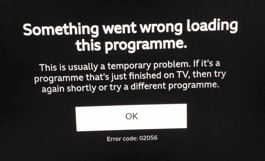 How to Fix "Error code 02056" on BBC iPlayer 1 Error code 02056 BBC iplayer