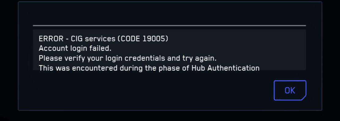 Set account failed