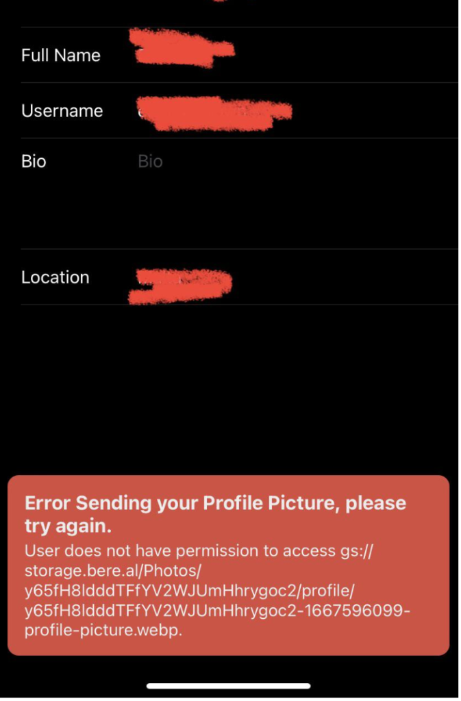 How to Fix "Error Sending Your Profile Picture" on BeReal 1 Error sending your profile picture, Please try again bereal