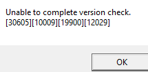 FFXIV Boot Error 30605100091990012029 Unable To Complete Version Check