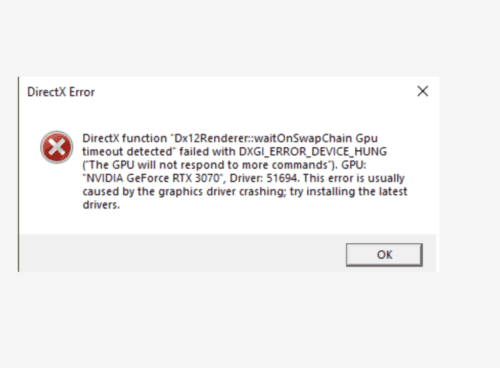 FIFA 23 DirectX Error