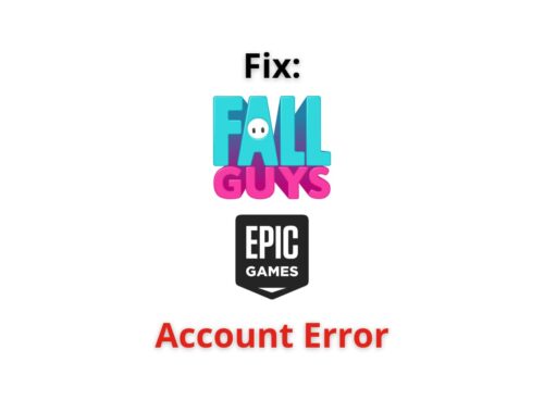 Fall Guys epic games account error