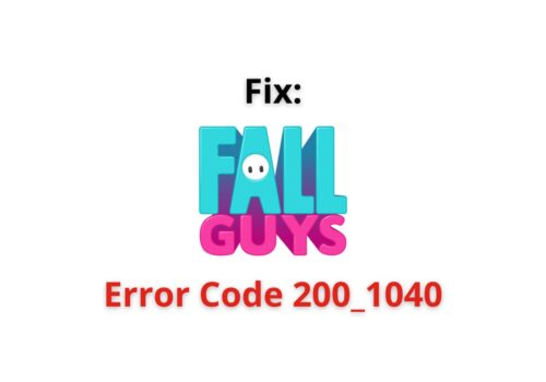 Fall Guys erro code 200 1040