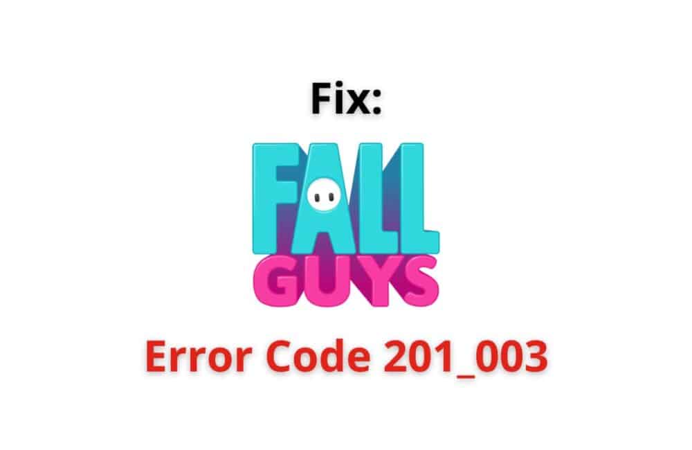 Fall Guys error code 201 003