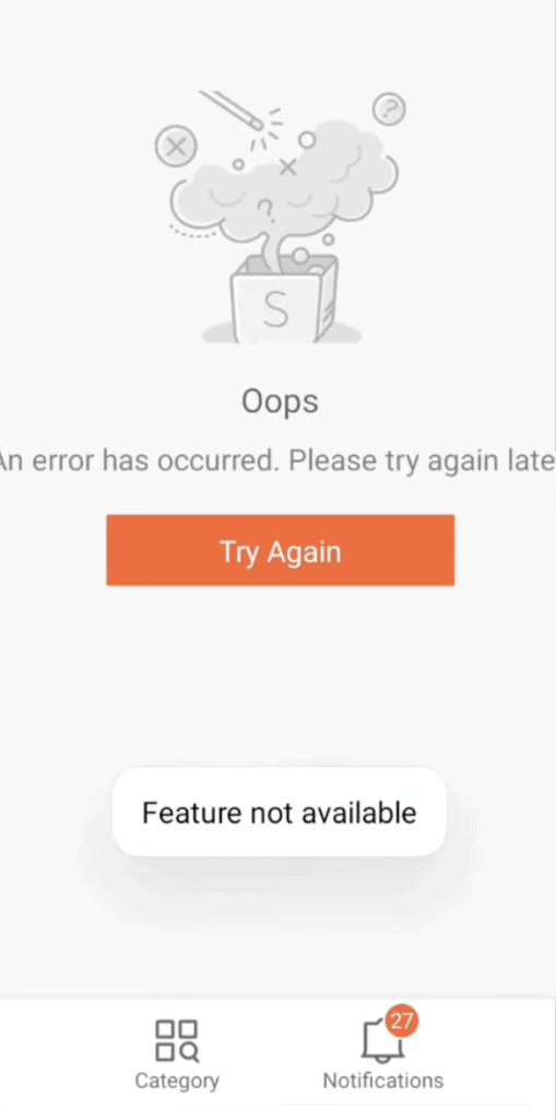 How to Fix Feature Not Available Shopee 2 Feature Not Available Error Occurred in Shopee