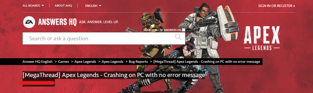 How To Fix Apex Legends Crashing On PC With No Error Message 2 Fix Crashing On PC With No Error Message on Apex Legends