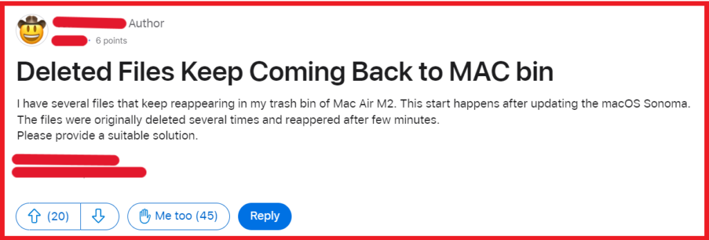 How To Fix Deleted Files Keep Coming Back To MAC Bin On MacOS Sonoma 1 Fix Deleted Files Keep Coming Back To MAC Bin On MacOS Sonoma