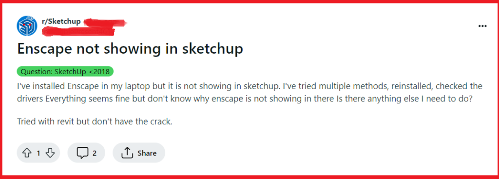 How To Fix Enscape Not Showing In Sketchup 1 Fix Enscape Not Showing In Sketchup