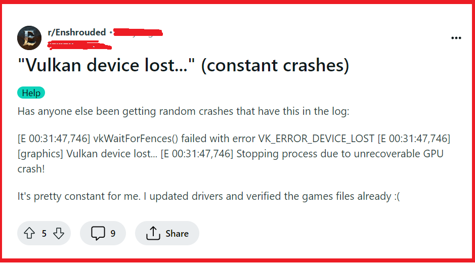 How To Fix Enshrouded Error VK_ERROR_DEVICE_LOST Vulkan Device Lost On PC 2 Fix Enshrouded Error VK ERROR DEVICE LOST Vulkan Device Lost On PC