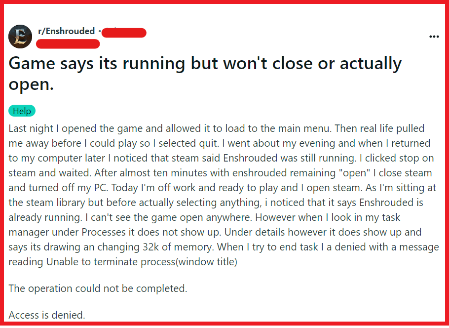 How To Fix Enshrouded Says Its Running But Won't Close Or Actually Open 2 Fix Enshrouded Says Its Running But Wont Close Or Actually Open