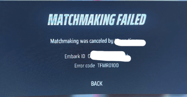 How To Fix The Finals Error Code TFMR0100 Matchmaking Was Canceled By 2 Fix Error Code TFMR0100 Matchmaking was Canceled By In The Finals