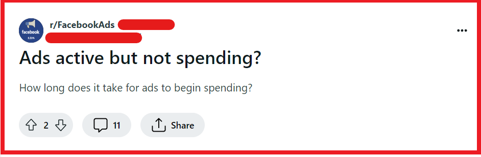 How To Fix Facebook Ad Is Active But Not Spending Money 1 Fix Facebook Ad Is Active But Not Spending Money
