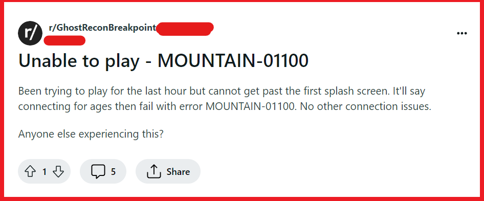 How To Fix Ghost Recon Breakpoint Error Mountain 01100 2 Fix Ghost Recon Breakpoint Error Mountain 01100