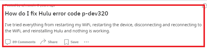 How To Fix Hulu Error Code P-DEV320 1 Fix Hulu Error Code p dev320