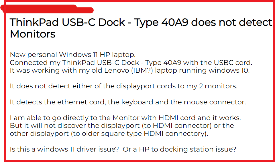 How To Fix Lenovo Laptop Not Detecting Monitor Through Docking Station 1 Fix Lenovo Laptop Not Detecting Monitor Through Docking Station