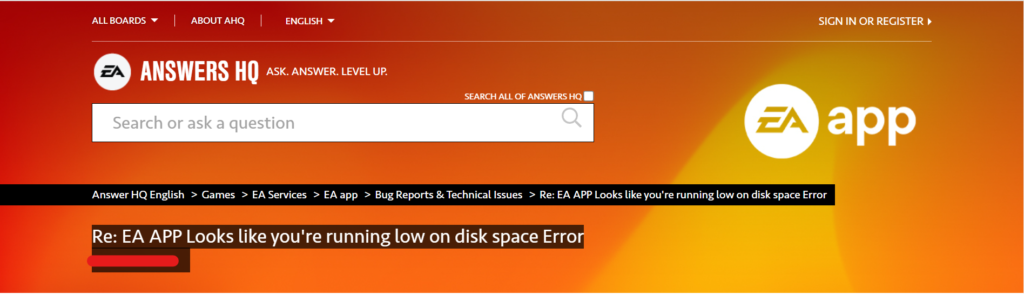 How To Fix "Looks Like You're Running Low On Disk Space" Error In EA Desktop App 2 Fix Looks Like Youre Running Low On Disk Space Error In EA Desktop App