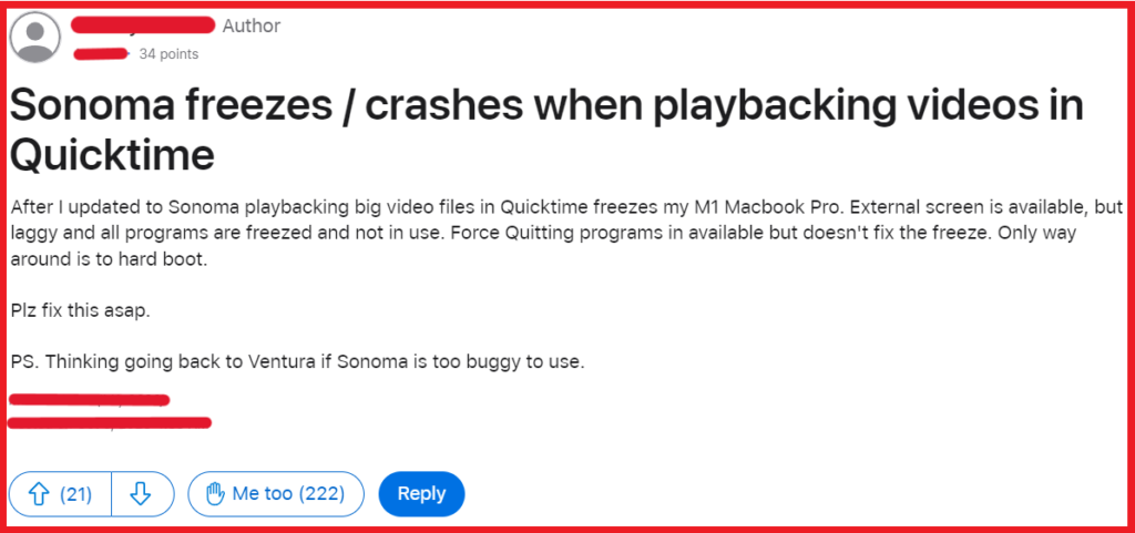 How To Fix macOS Sonoma Freezes/Crashes When Playback Videos In QuickTime 1 Fix MacOS Sonoma Freezes Crashes When Playback Videos In QuickTime