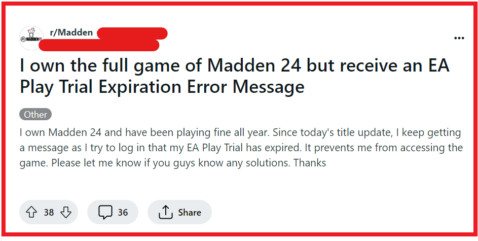 How To Fix Madden 24 EA Play Trial Expiration Error 2 Fix Madden 24 EA Play Trial Expiration Error