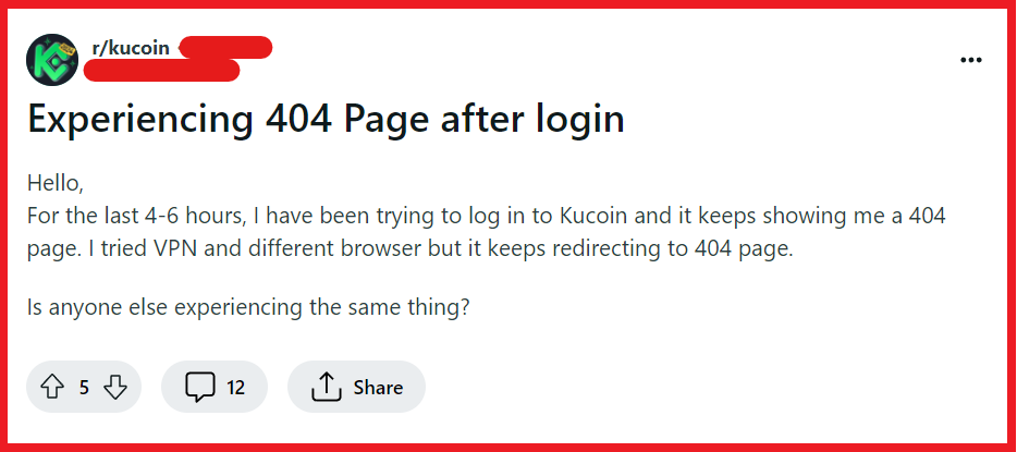 How To Fix KuCoin Network Error 404 When Trying To Login 1 Fix Network Error 404 When Trying To Login On KuCoin