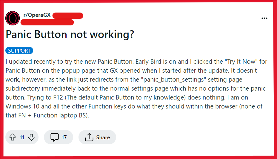 How To Fix Opera GX Panic Button Not Working 2 Fix Panic Button Not Working On Opera GX