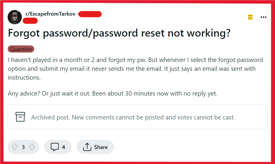How To Fix Escape From Tarkov Password Reset Not Working 2 Fix Password Reset Not Working On Escape From Tarkov