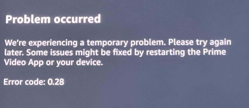 How To Fix Prime Video Error Code 0.28 On Apple TV 1 Fix Prime Video Error Code 0.28 On Apple TV
